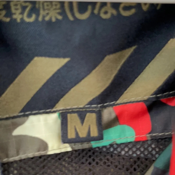 Superdry taped logo camo jacket windbreaker khaki green size M - Picture 5 of 15